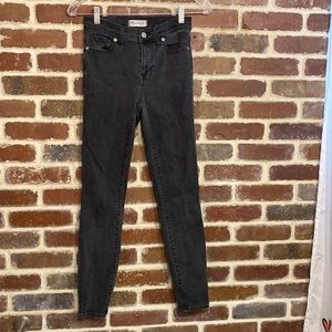 Madewell High Riser Skinny black pants size 25